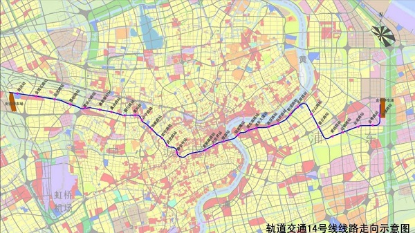 地铁14号线环评公示连嘉定浦东共31站